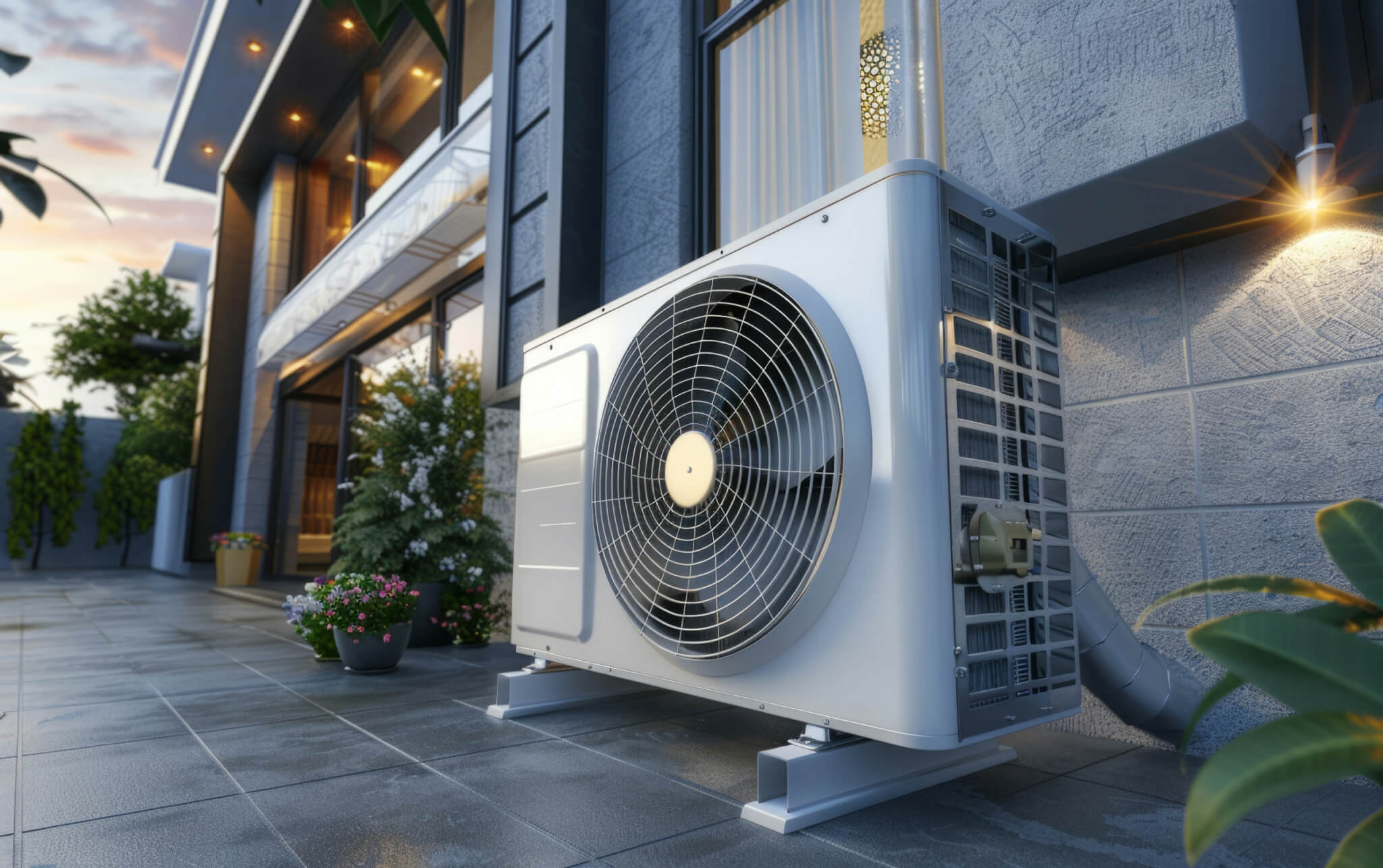 Pompe à chaleur sur terrasse